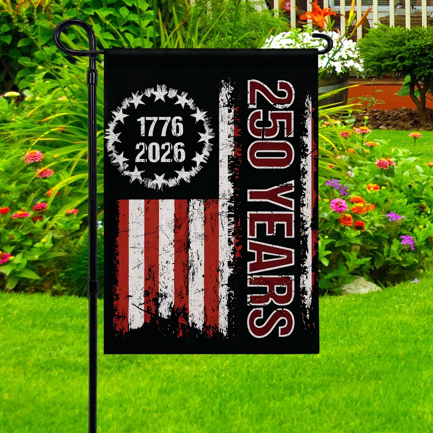 Shineful Gargen Flag 12" x 18" - Liberty Was Earned