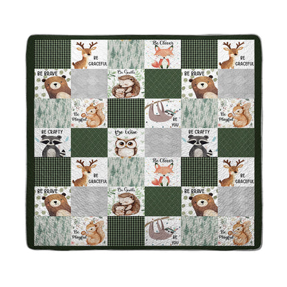 Shineful All Season Quilt 3-Piece Set Woodland Animal Charm