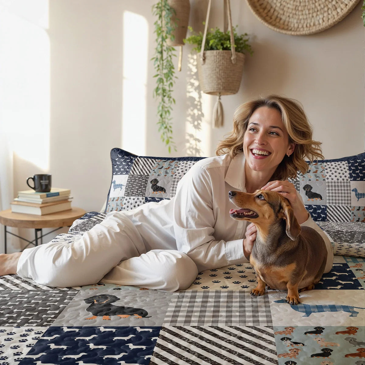 Shineful Quilt 3-Piece Set Dachshund Delight