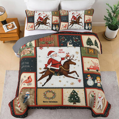 Shineful All Season Quilt 3-Piece Set - Christmas Holiday Cheer