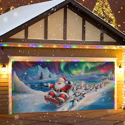 Shineful Garage Door Banner Decoration - Arctic Santa