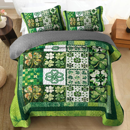 Shineful All Season Quilt 3-Piece Set - Shamrock Patchwork