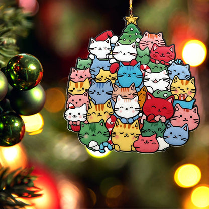 Shineful 2D Acrylic Ornament Cuteness Overload Cats Christmas