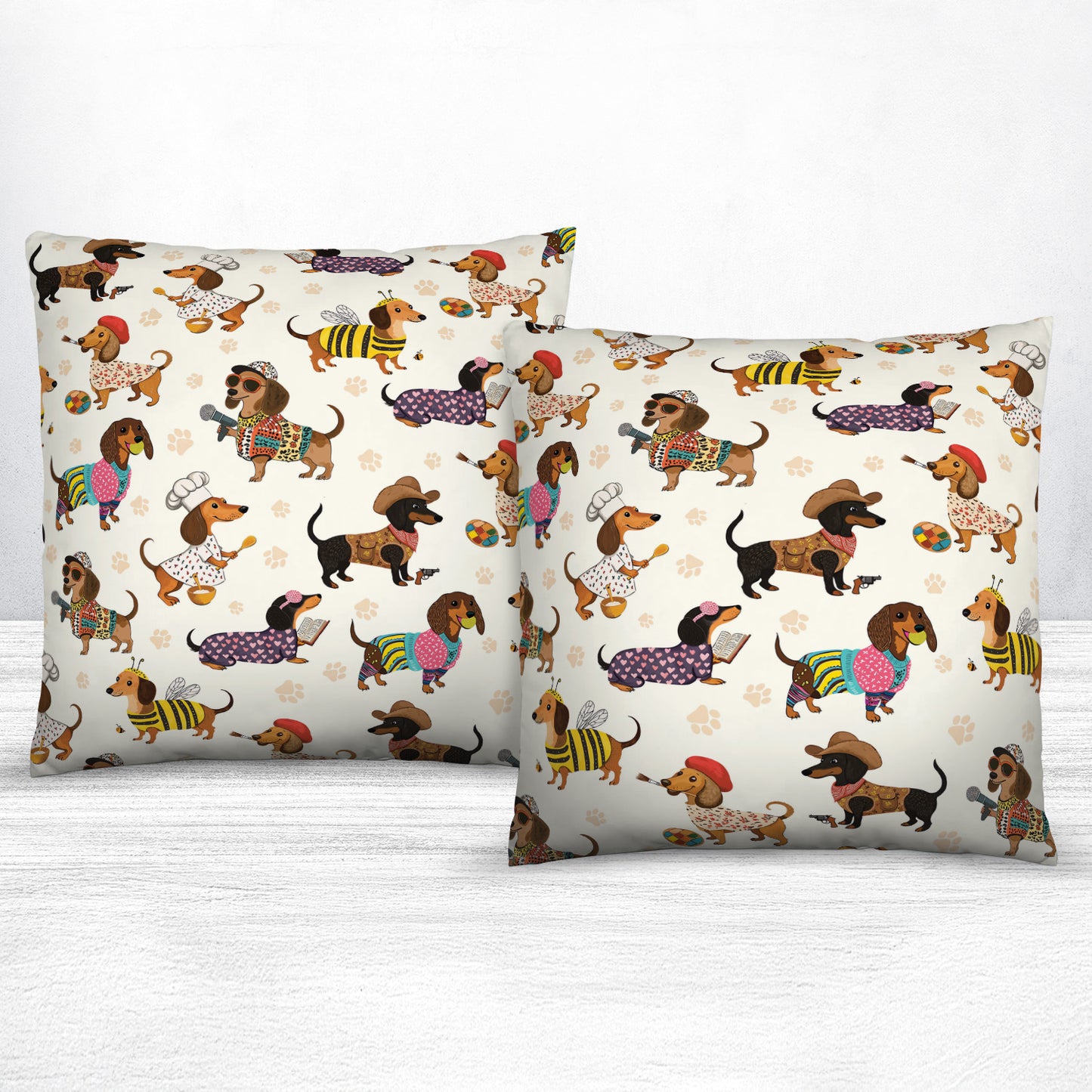 Shineful 2D Print Cushion Cover, Pillowcase, Pillows Covers Dachshund Troube