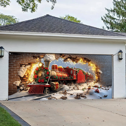 Shineful Garage Door Banner Decoration Festive Express Crash