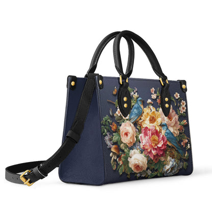 Shineful Leather Bag Midnight Bluebird Garden