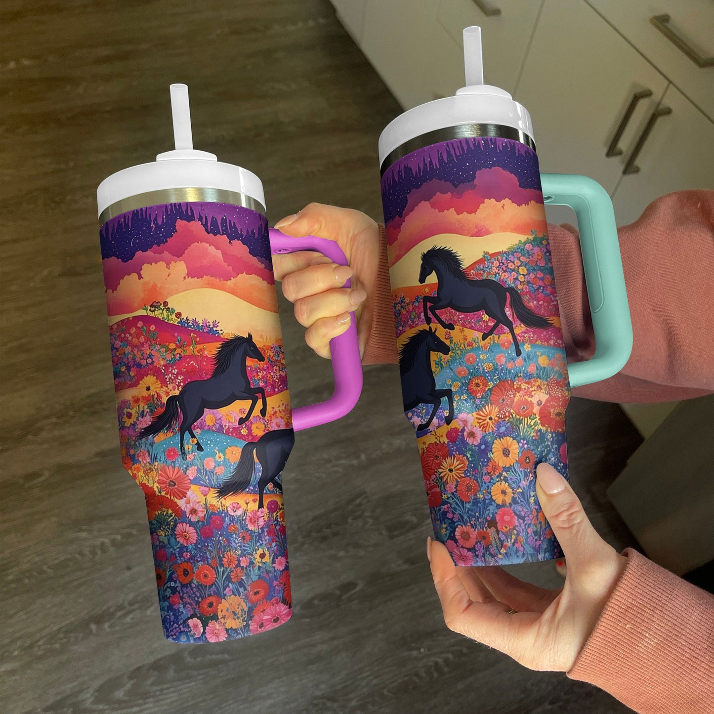 Shineful Tumbler Colorful Horses