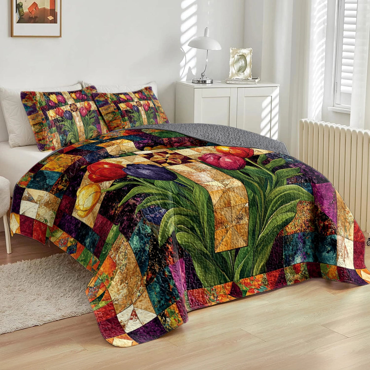 Shineful All Season Quilt 3-Piece Set Faithful Blooms