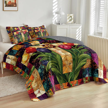 Shineful All Season Quilt 3-Piece Set Faithful Blooms