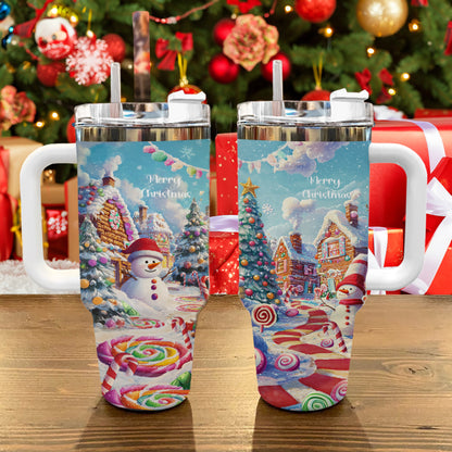 Shineful Tumbler Christmas Sweet Candy Town