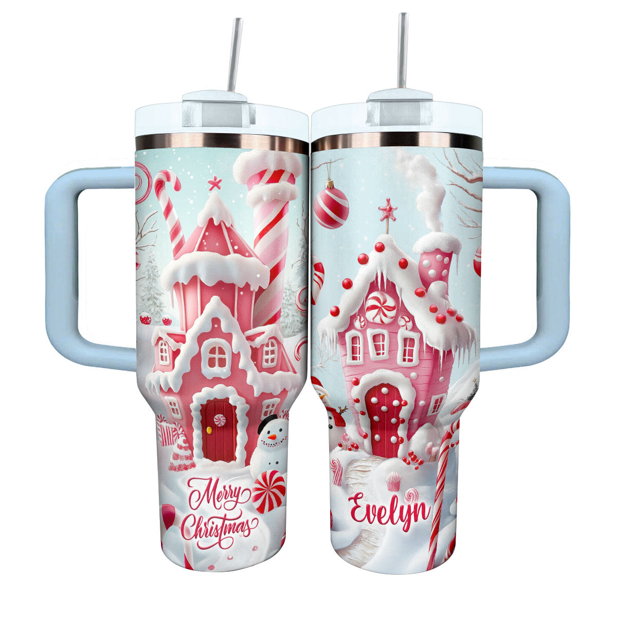Shineful Tumbler Personalized Candy Cane Wonderland