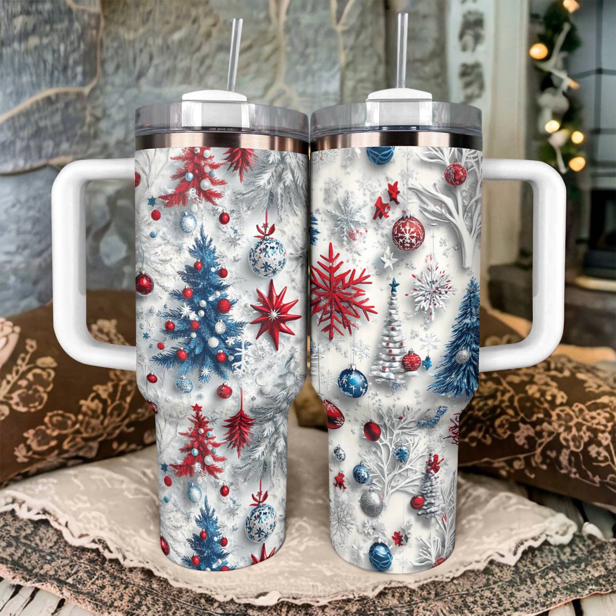 Shineful Glossy Tumbler Happy Christmas