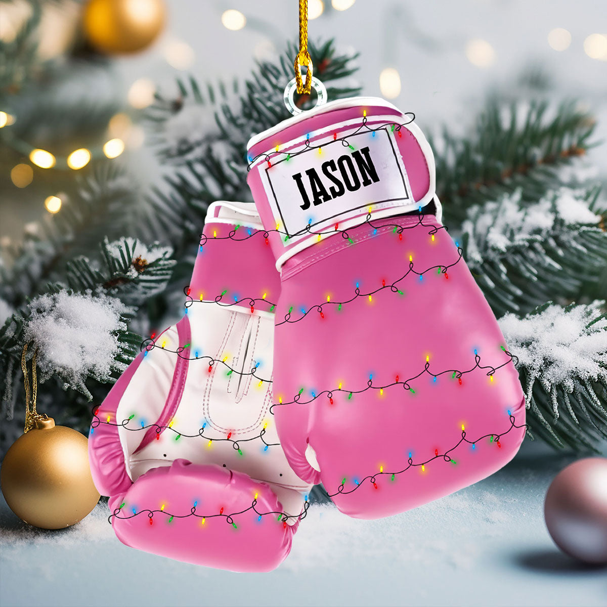 Shineful 2D Acrylic Ornament - Personalized Boxing Gloves Collection