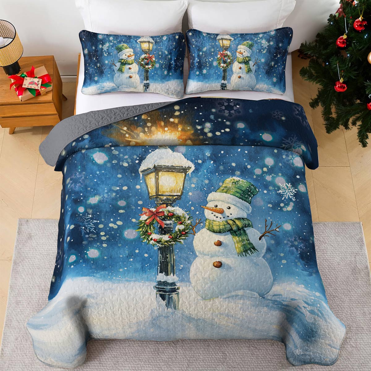 Shineful All Season Quilt 3-Piece Set Snowy Charm