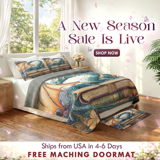 Shineful Quilt 3-Piece Set Dragon Tale