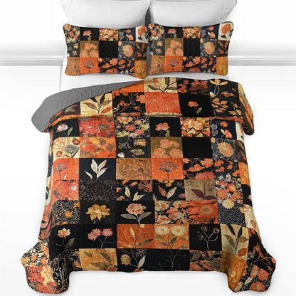 Shineful All Season Quilt 3-Piece Set Fall In Love Floral
