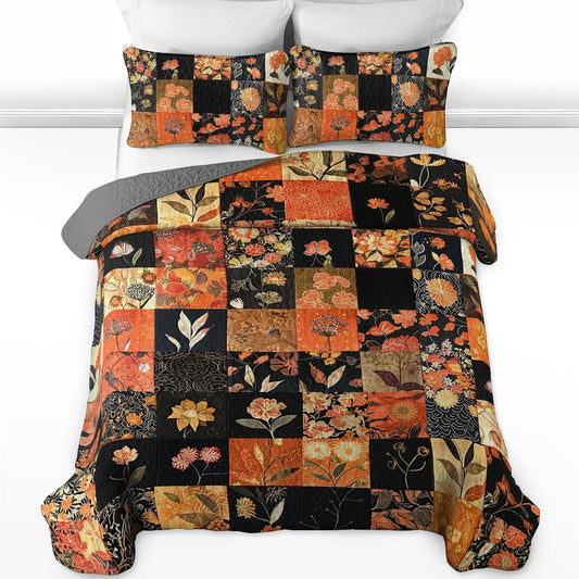 Shineful All Season Quilt 3-Piece Set Fall In Love Floral
