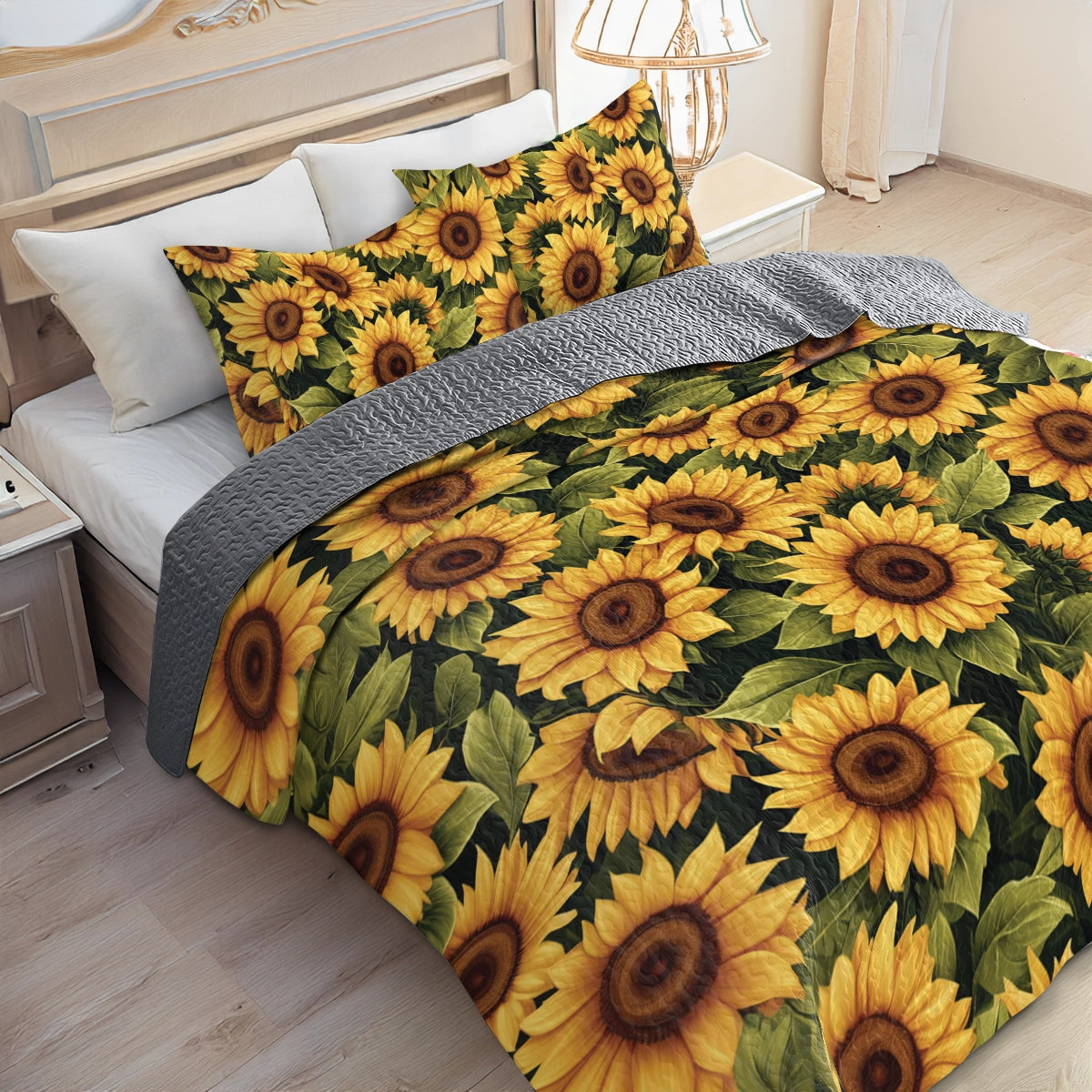 Shineful All Season Quilt 3-Piece Set - Sunflower Slumber