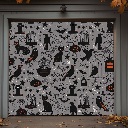 Shineful Garage Door Banner Decoration - Spooky Shadow