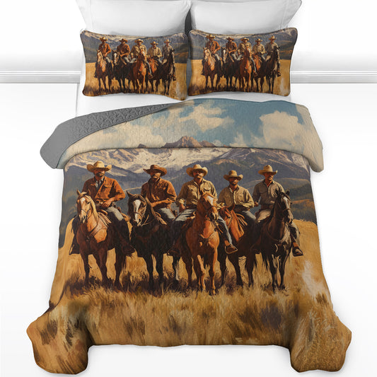 Shineful All Season Quilt 3-Piece Set Western Cowboy