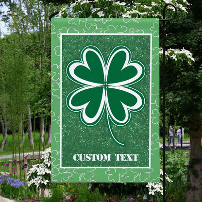 Shineful Gargen Flag 12" x 18" -  Personalized Lucky Shamrock