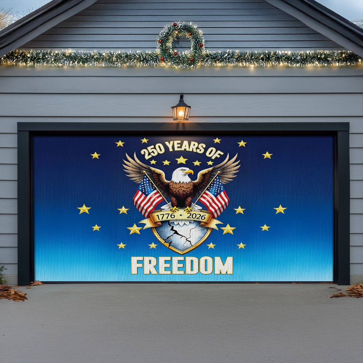 Shineful Garage Door Banner Decoration The Freedom Crest of America