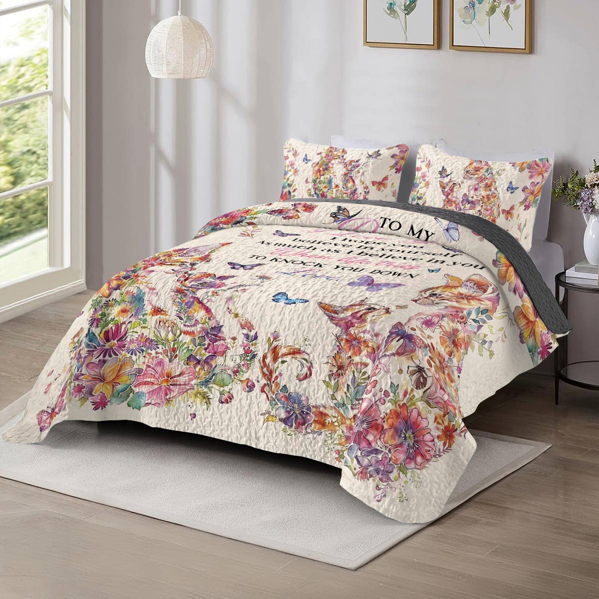 Shineful All Season Quilt 3-Piece Set Daughter's Strength