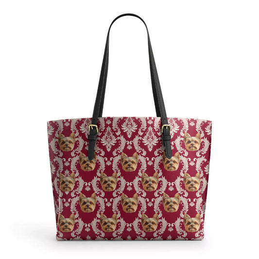 Shineful Leather Tote Bag Royal Yorkie Charm