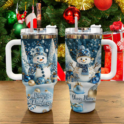 Shineful Tumbler Personalized Frosty Elegance Christmas
