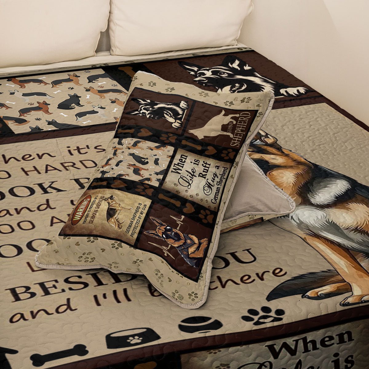 Shineful All Season Quilt 3-Piece Set Loyal Shepherd Comfort