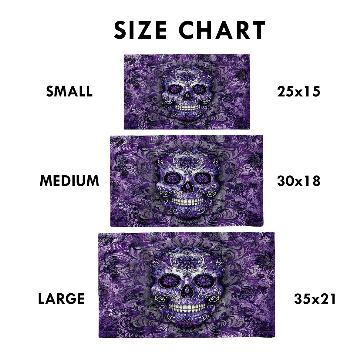 Shineful Gorgeous Mandala Skull Ultra-Thin Non Skid Floor Mat, Kitchen Rugs
