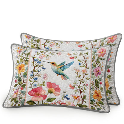 Shineful All Season Quilt 3-Piece Set Cottage Bloom Hummingbird