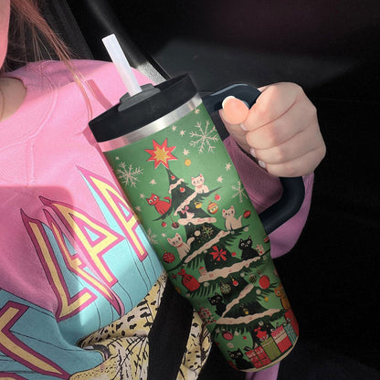 Shineful Tumbler Christmas Kitty Tree