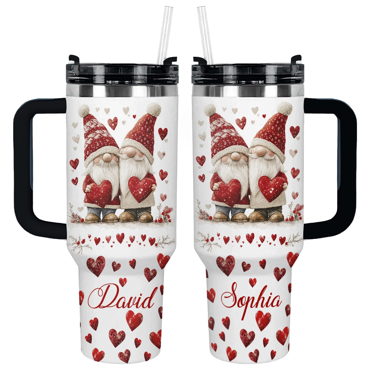 Shineful Tumbler Personalized Gnome Love