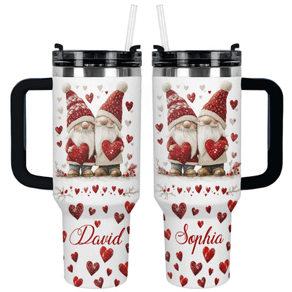 Shineful Tumbler Personalized Gnome Love
