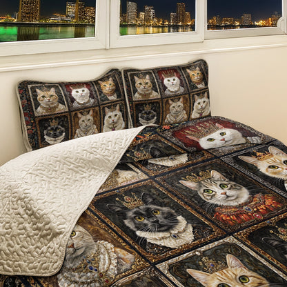 Shineful All Season Quilt 3-Piece Set - Feline Majesty