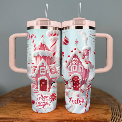 Shineful Tumbler Personalized Candy Cane Wonderland