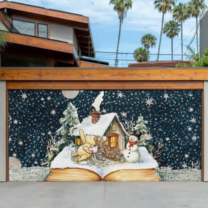 Shineful Garage Door Banner Decoration Winnie Christmas