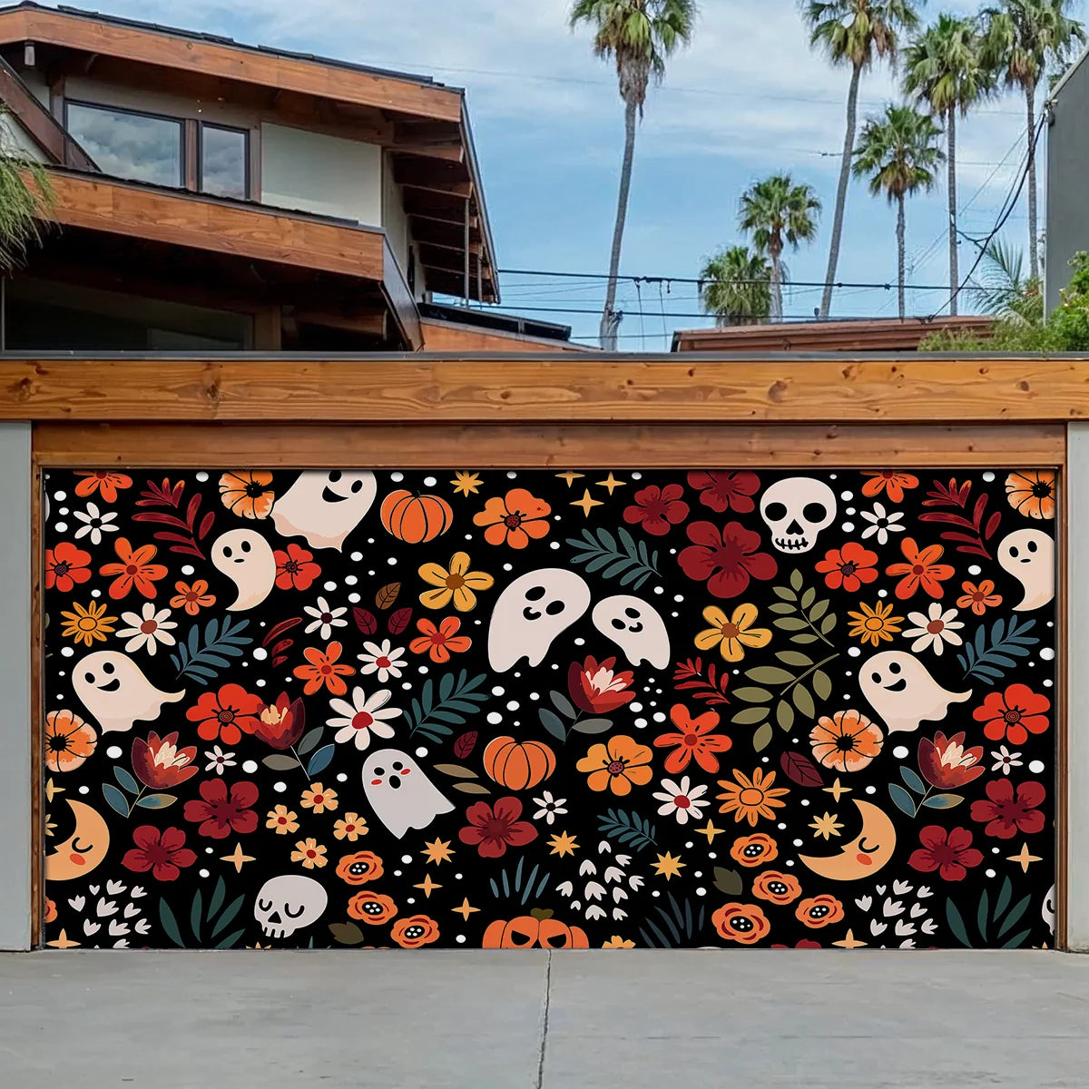 Shineful Garage Door Banner Decoration - Spooky Chic