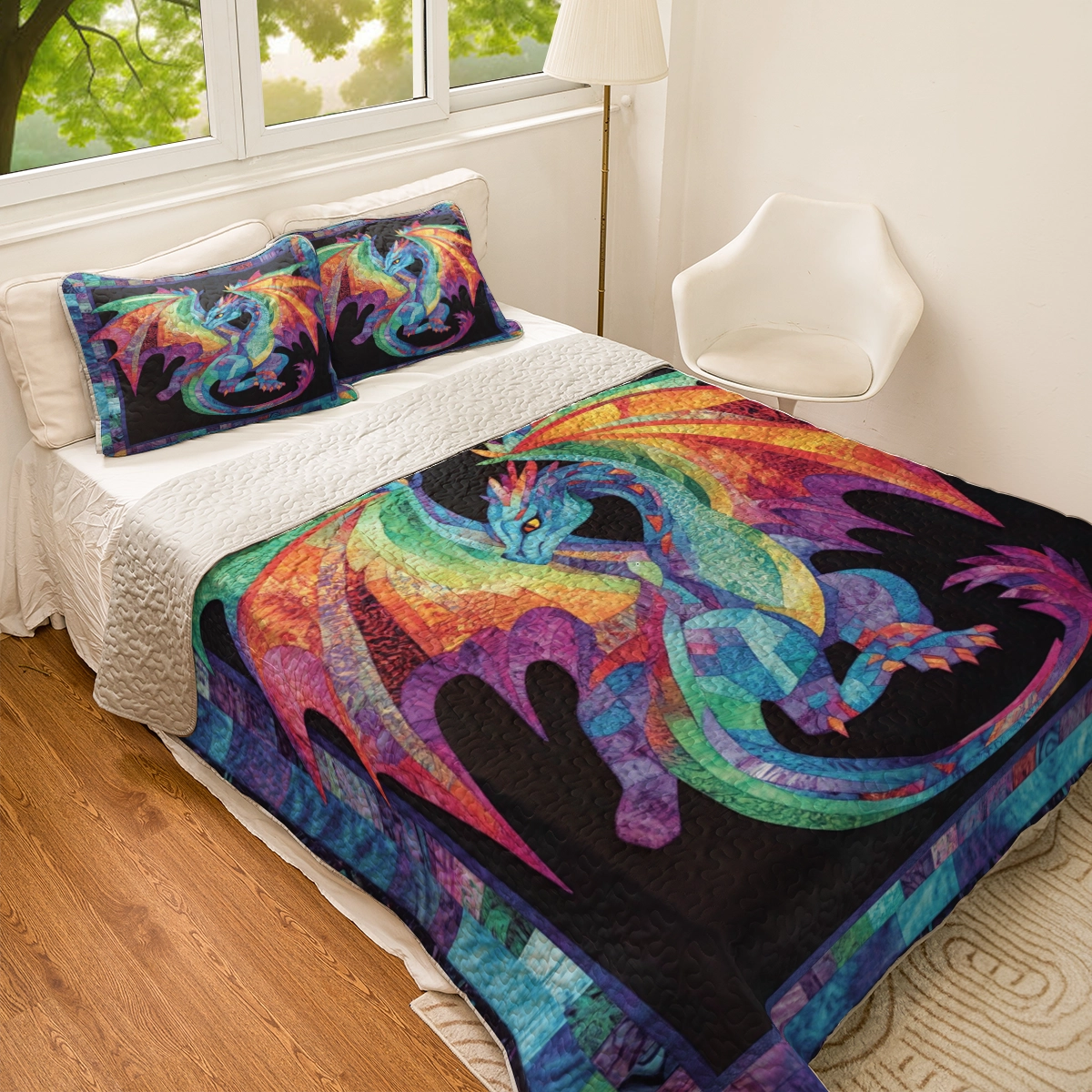 Shineful All Season Quilt 3-Piece Set - Celestial Dragon Dream