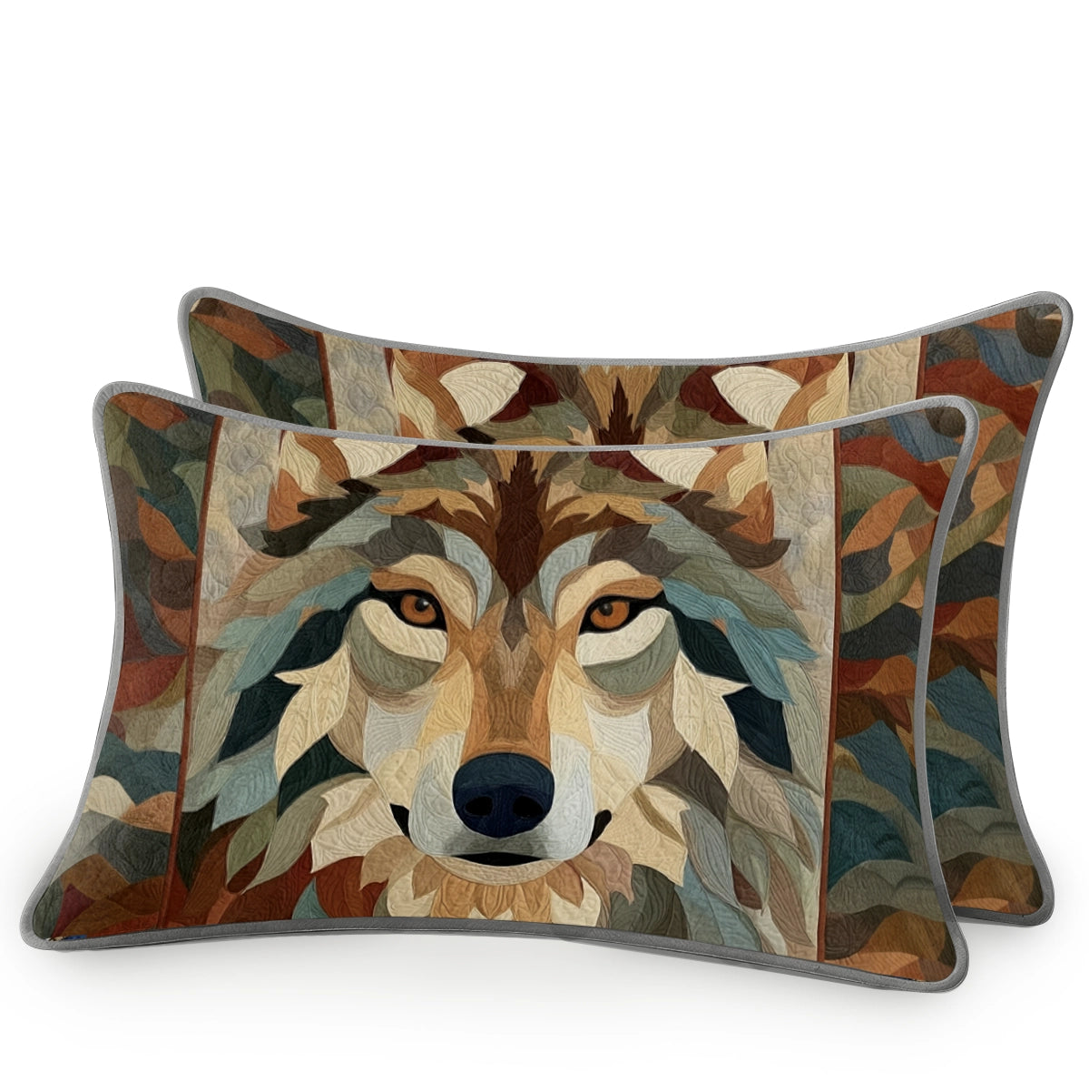 Shineful All Season Quilt 3-Piece Set Majestic Wolf