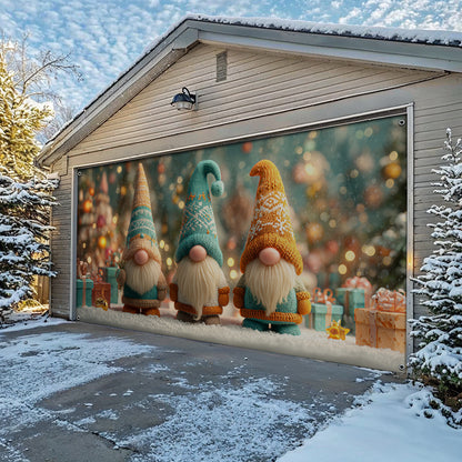 Shineful Garage Door Banner Decoration Holiday Gnome Friends