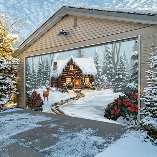 Shineful Garage Door Banner Decoration Rustic Holiday Escape