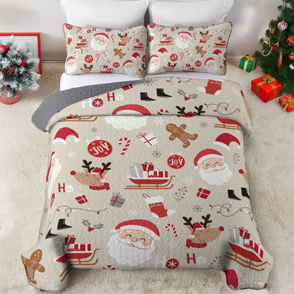 Shineful All Season Quilt 3-Piece Set Christmas Joy