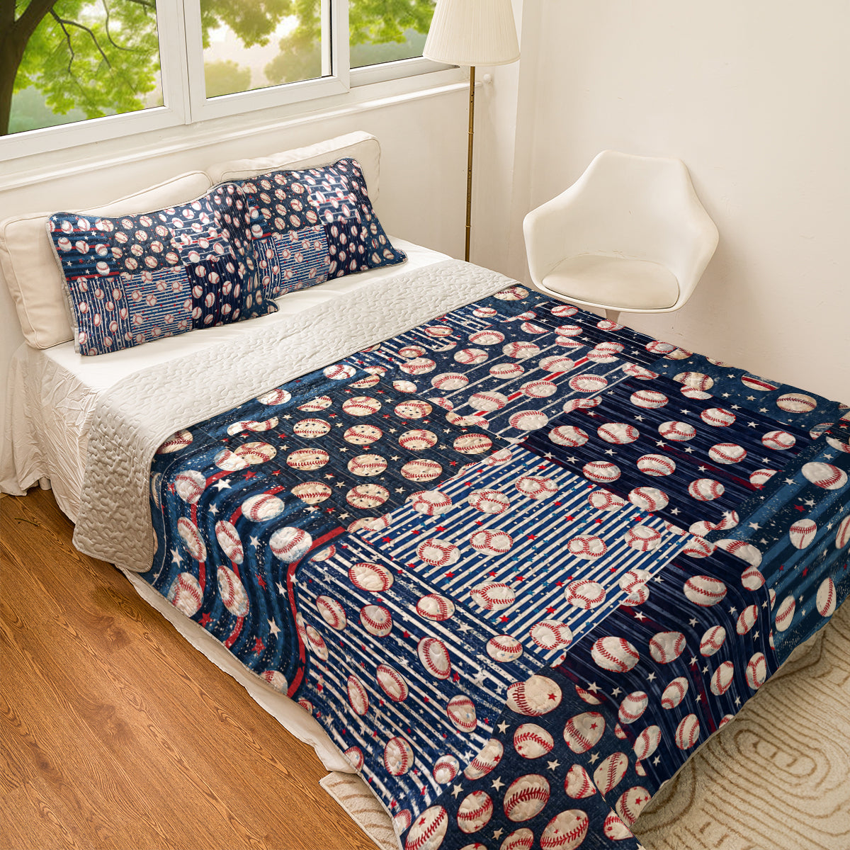 Shineful All Season Quilt 3-Piece Set Classic Catch Comforter