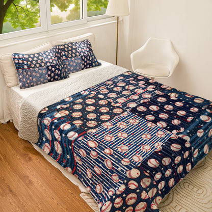 Shineful All Season Quilt 3-Piece Set Classic Catch Comforter