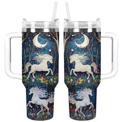Shineful Glossy Tumbler Moonlit Horse Dreams