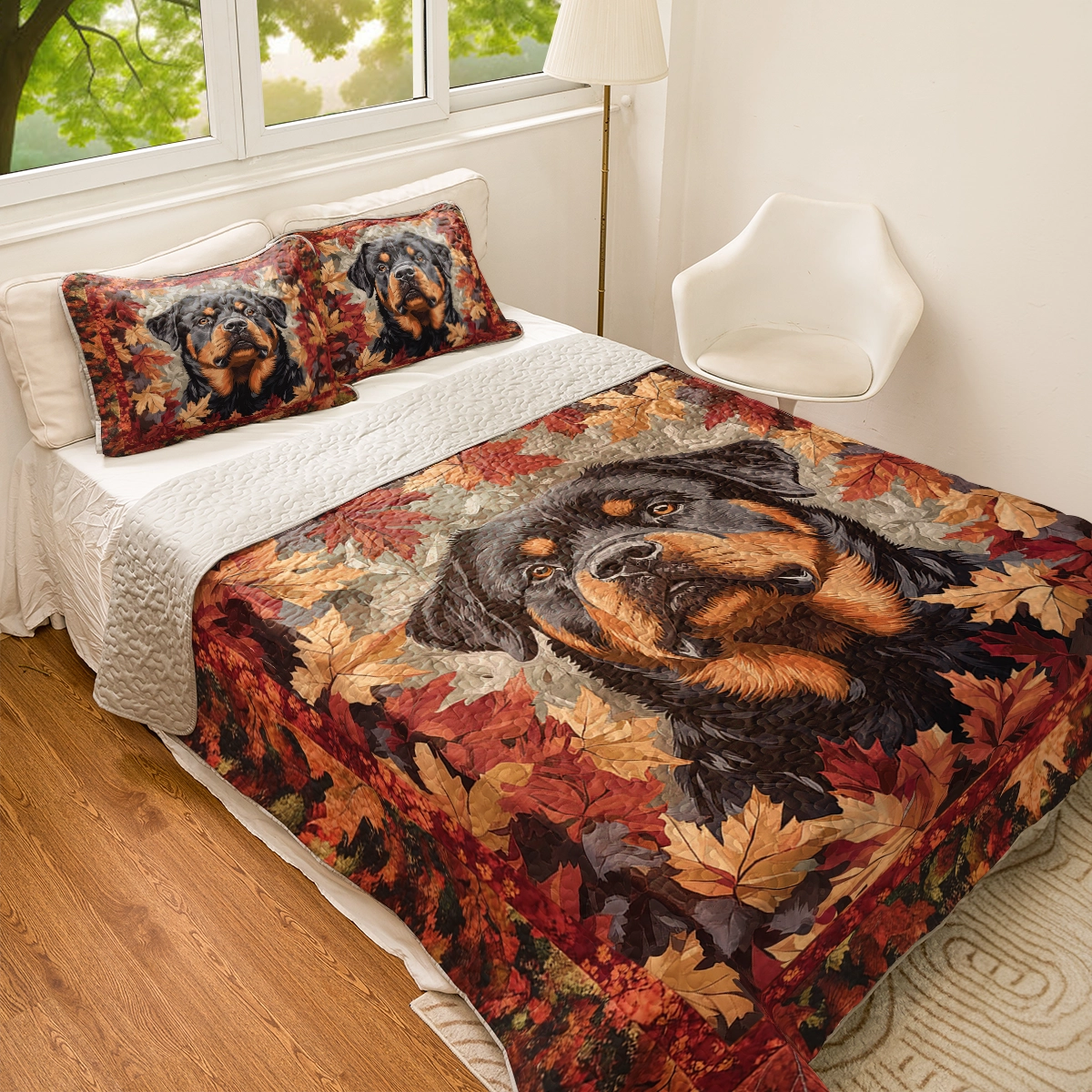 Shineful All Season Quilt 3-Piece Set - Rottweiler Majesty