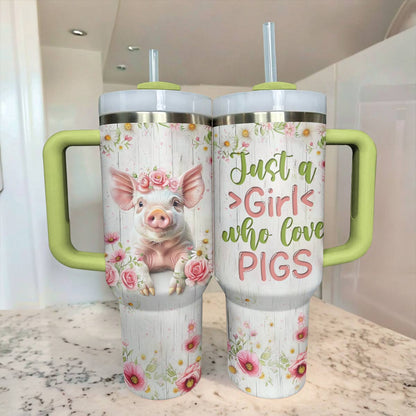 Shineful Tumbler Just A Girl Who Love Pigs