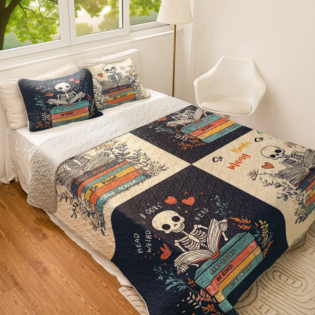 Shineful All Season Quilt 3-Piece Set - Bookworm's Bone-anza